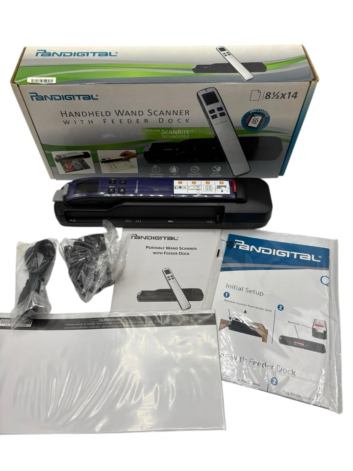 Pandigital Handheld Wand Scanner w/ Feeder Dock Dark Purple PANSCN09PU Open Box - Image 2 of 4