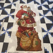 Daisy Kingdom Christmas Fabric Door Panel Wall Hanging Century Of Santa #1124