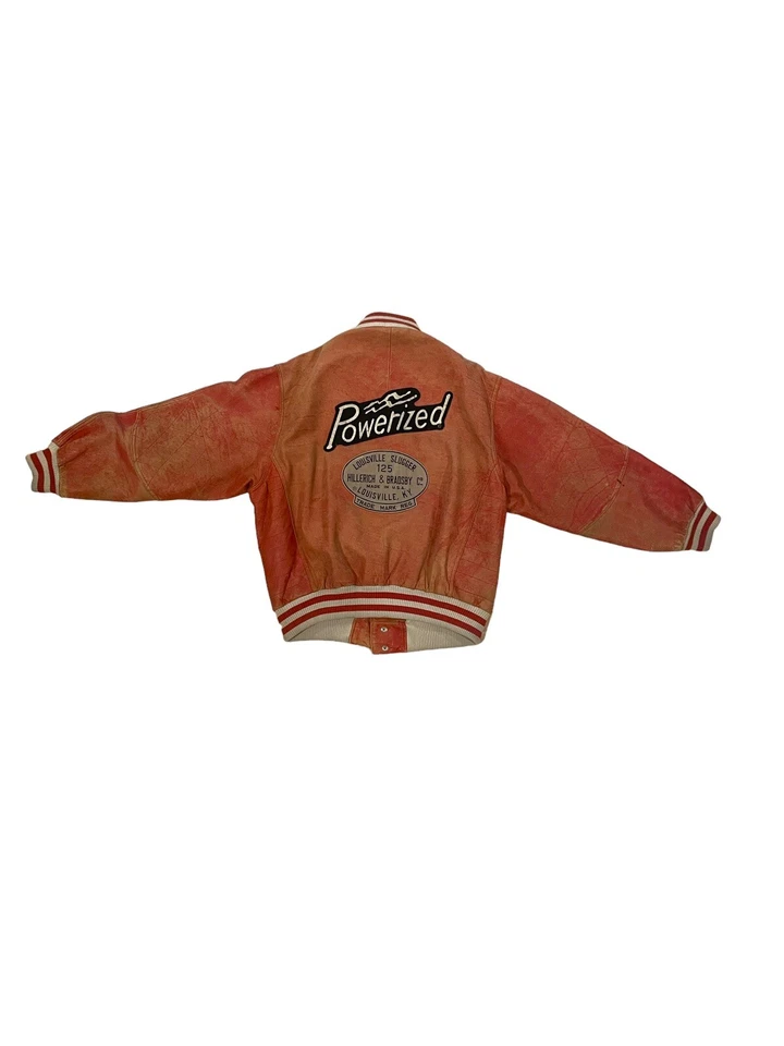 Rare VTG LOUISVILLE SLUGGER Original Baseball Powerized Leather Jacket  SZ L - Image 2 of 4