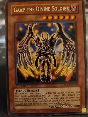 Gaap the Divine Soldier - 1st Edition - Rare Foil - Yugioh Dark Monster |  eBay