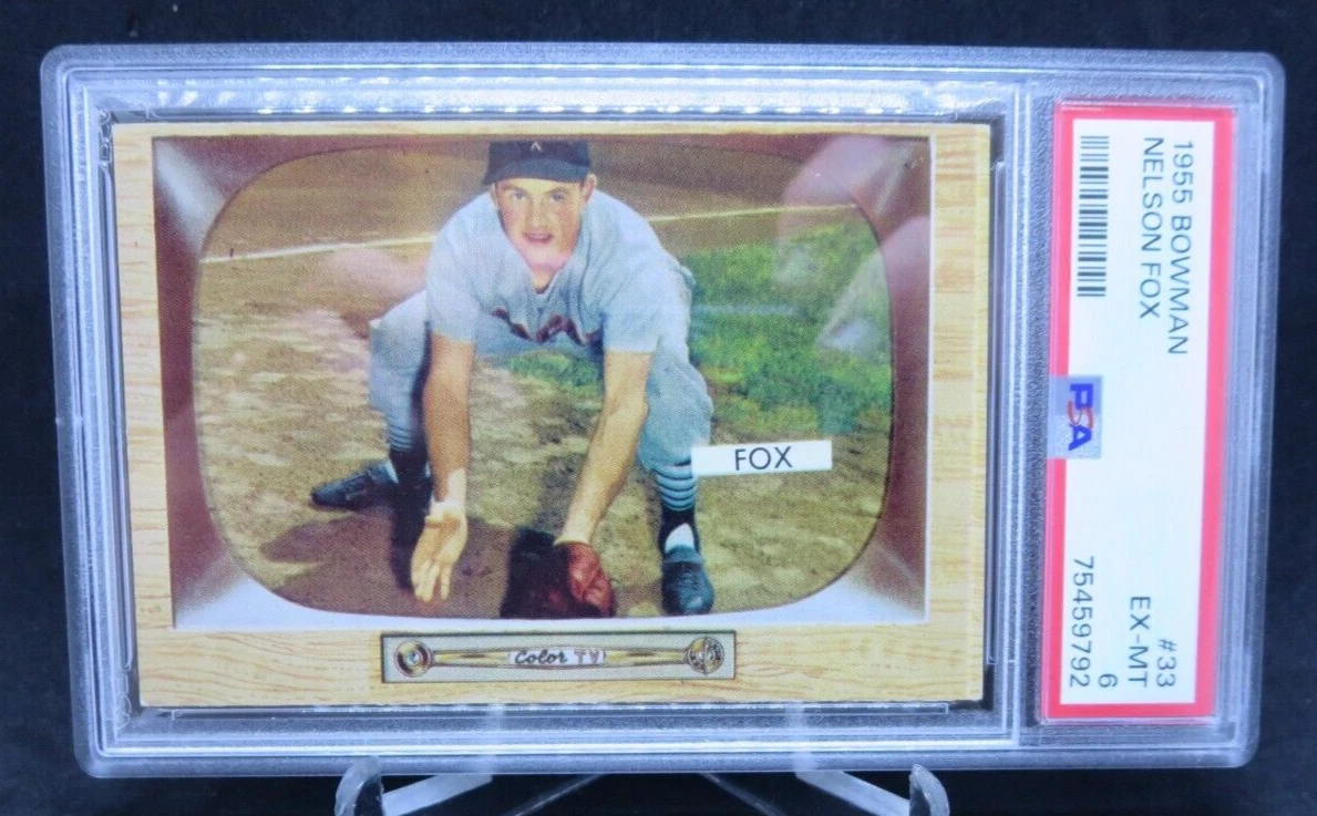 Bowman Nellie Fox Baseball 1955 Season Sports Trading Cards 