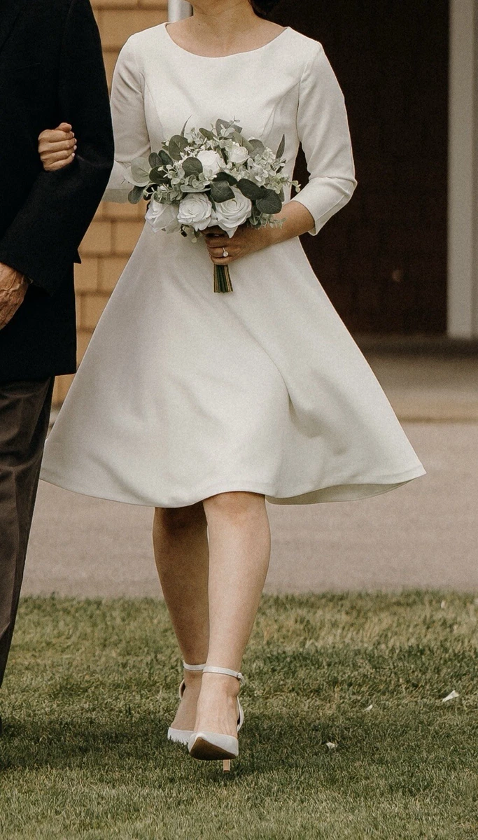3/4 Sleeve Knee-Length White Wedding Dresses for sale | eBay 3/4 Sleeve Knee-Length White Wedding Dresses for sale | eBay