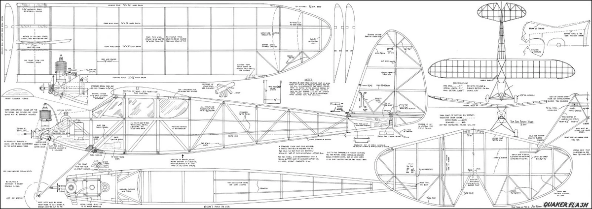 Quaker Flash vintage model plans