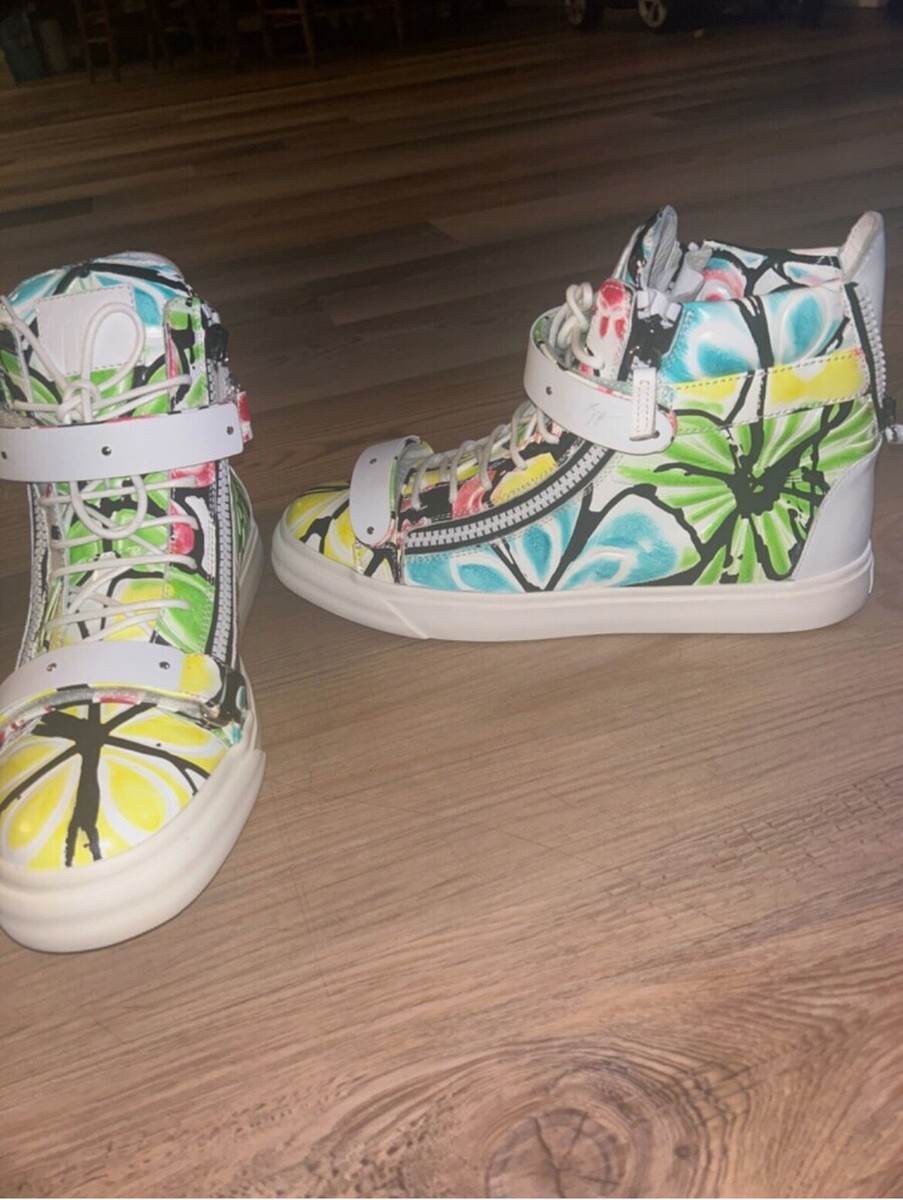 Giuseppe Zanotti Homme Floral Double Bangle Sneaker Size 40 EU / 7 US Men Men Giuseppe Zanotti Homme Floral Double Bangle Sneakers | eBay main image 4