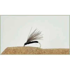 F Fly, 6 Pack Black CDC F Flies, Trout Flies Choice of Sizes, Emerger Flies