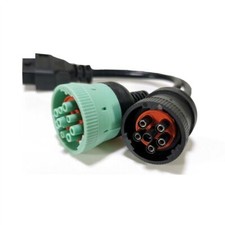 6 Pin J1708 or 9 Pin J1939 to 16 Pin OBD2 OBDII Adapter Cable Heavy Duty Truck