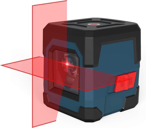 Kreuzlinienlaser Wasserwaage – 360° Selbstnivellierung, Rot - Bild 3 von 8