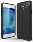 Carbon style hybrid mobile phone case cover shell silicone TPU protection in black