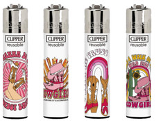 4 x Clipper Lighters COWGIRL Gas Lighter Refillable YOU GET ALL 4 Desert life v2