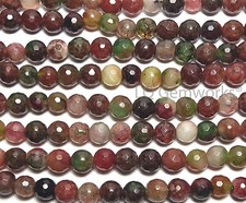 15.5" Strand TOURMALINE COLORED QUARTZ 6mm Faceted Round Beads