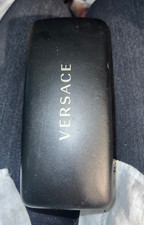 Versace Black Leather Sunglasses glasses Hard CASE ONLY Authentic Vintage