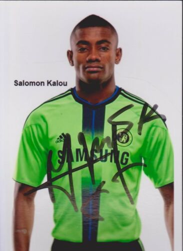 FOOTBALL PHOTO  SALOMON  KALOU  CHELSEA   SIGNATURE ORIGINALE  - Photo 1/1