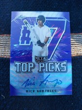 2020 Leaf Metal Draft #/15 Top Picks Purple Wave Nick Gonzales