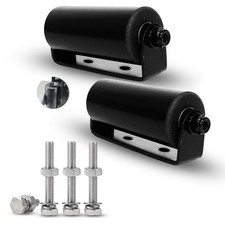 2Pack Slide Gate Guide Roller with C Post Welded Bracket, Hard Nylon Sliding Rol