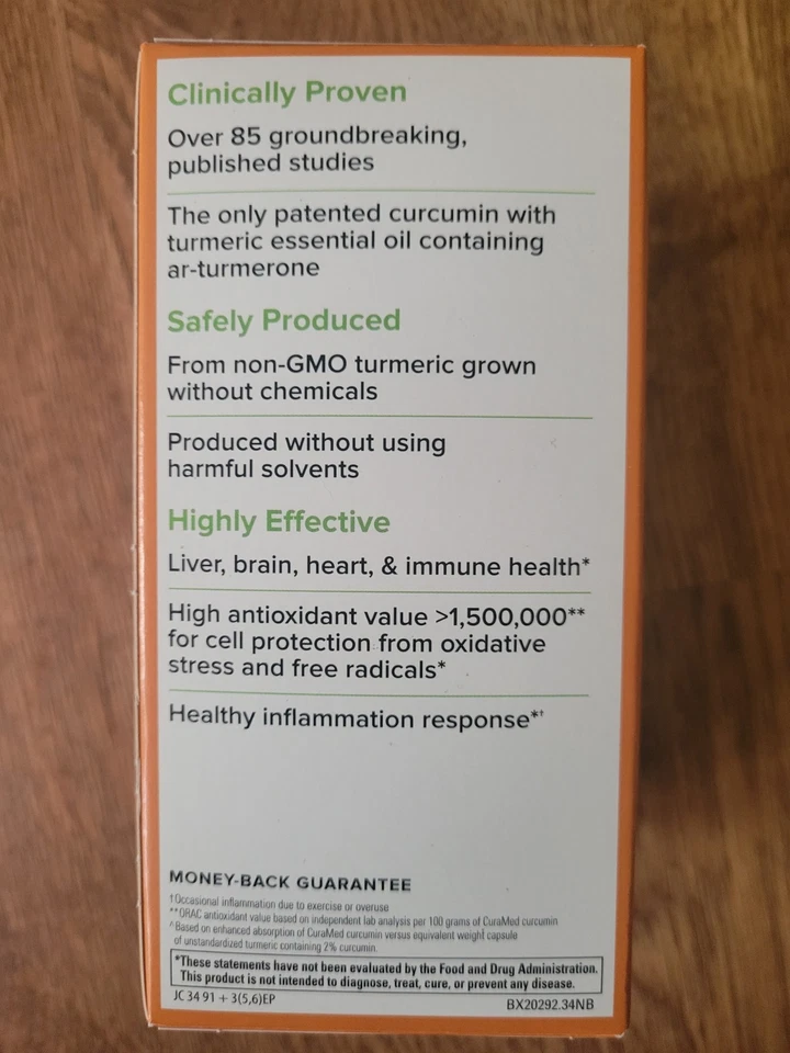 Terry Naturally CuraMed Superior Absorption 750mg 120 Softgels Authentic Ex 5/27 - Image 3 of 4