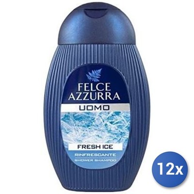12x Bundle Felce Azzurra Dusche/Shampoo 250 ml Mann Fresh Ice