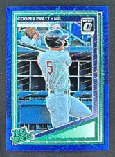 2025 Panini Donruss Cooper Pratt #114 Rated Prospects blue velocity