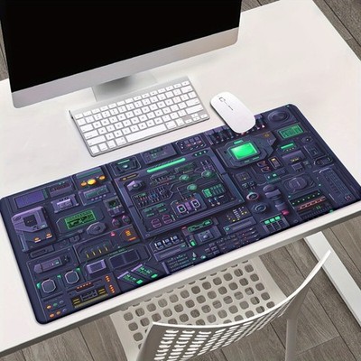 40*90cm1pc Futuristic Control Panel Pad for Desk, Gaming, Office Decor, Non-Slip