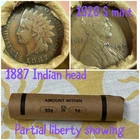 SEALED WHEAT PENNY ROLL 1887 Indian & 1920-S end coins TEENS 20s 30s 40s 50s #12