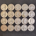 Lot of 20 Silver Washington Quarters (1932-64) 90% Silver (20 Quarters) ($5 FV)