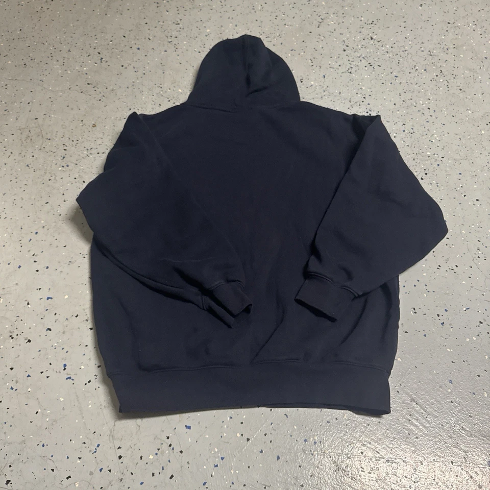 ProClub navy heavyweight zip up hoodie - Image 3 of 4