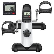 Under Desk Bike Pedal Exerciser for Arm/Leg Exercise - Portable Mini Exercise...