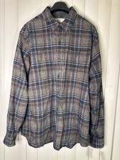 Weatherproof Vintage Men  s Plaid Flannel Shirt Long Sleeve Button Front Size XL