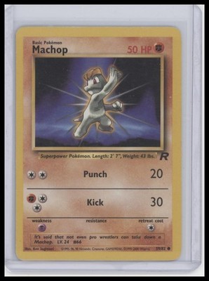 Machop First  59/82 Pokémon Card 2000 Team Rocket LP