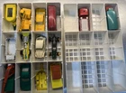 Lot Of 14 Vintage Matchbox Cars, Trucks & Trailers In 1975 Vinyl Hot Wheels Case