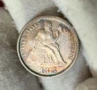 1875 ~ Seated Liberty Dime ~ Rare Date ~ AU ~ Great Color & Luster ~ Pretty Coin