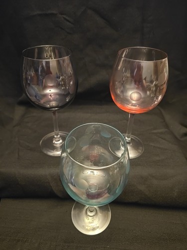 3er Set Waterford Kristall Marquis gepunktet Balloo Kelche/Weingläser, 8 5/8" - Bild 2 von 14