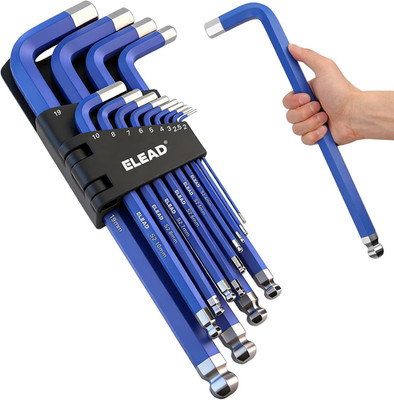 Jumbo Hex Key Allen Wrench Set | 13-Piece Metric 2-19Mm | Long Ball End Durable 