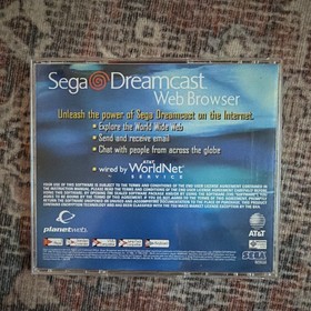 SEGA Dreamcast Web Browser PlanetWeb CD-ROM AT&T WorldNet Manual NTSC-U/C