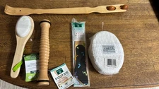 NEW! Complete foot care:  foot brush , foot massager, wooden foot file, scrub