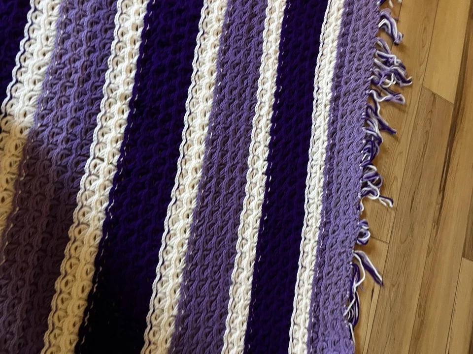 "64x48"" hecho a mano afgano púrpura y blanco" Foto 3 de 4