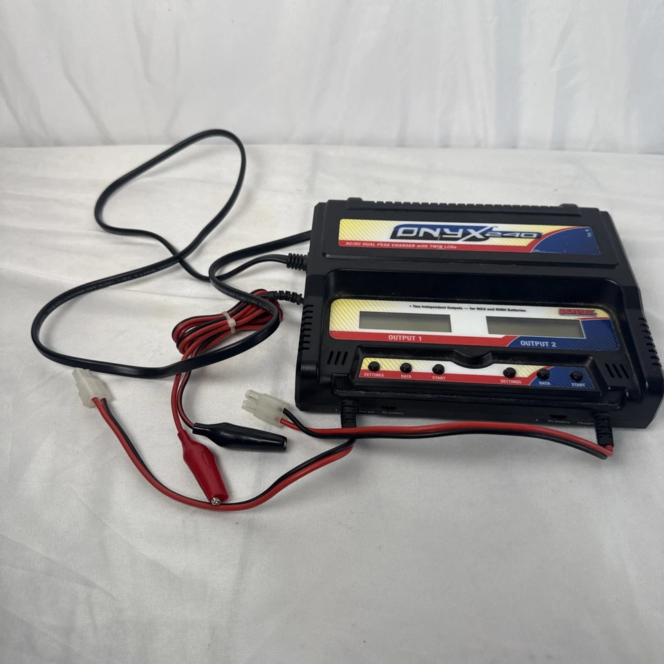 Duratrax Onyx 240 Dual Peak NiMH NiCd RC Battery Charger Used Tested - Image 2 of 4