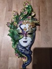 The Venetian Hand Crafted Hand Painted Ceramic Wall Art Mask#1816