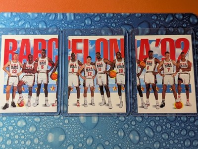 SkyBox 1992 USA Basketball Barcelona '92 Dream Team 3 card set (#544 #545 #546)