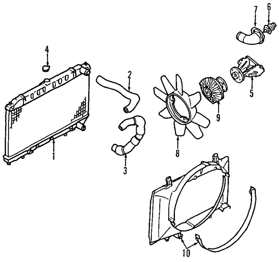Genuine Nissan 1989-1998 Nissan - Water Pump Assembly B1010-40F27 - Image 2 of 2