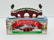 Vintage Noma Dickensville Porcelain Bridge Christmas Village Accessory