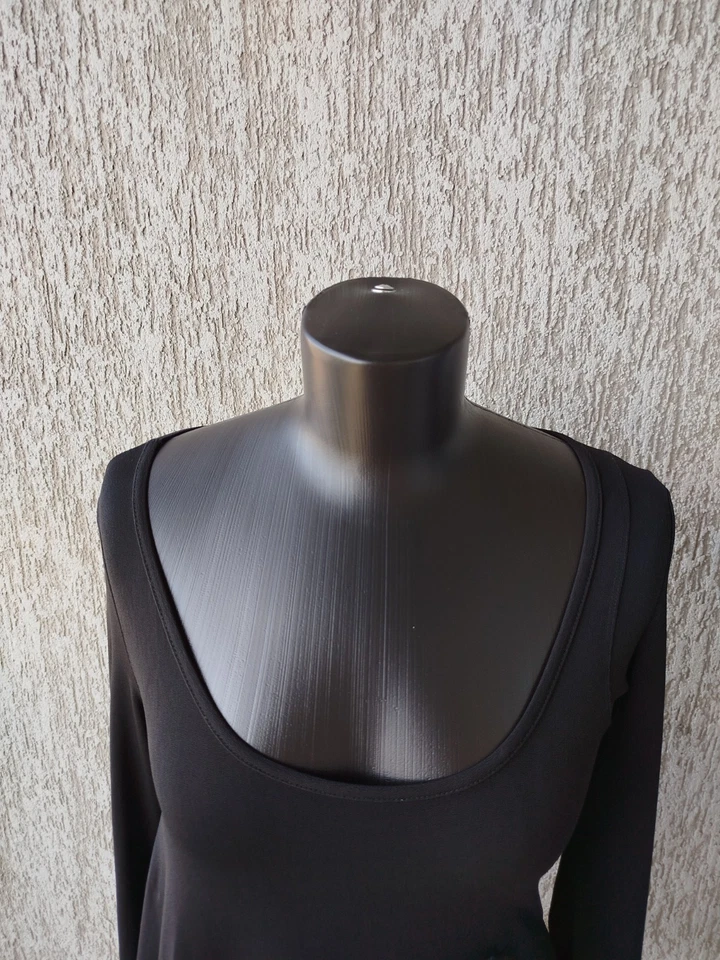 Legatte by Save The Queen Top Long Sleeve Black Silk Blend Vintage Y2K Size M - Image 4 of 4