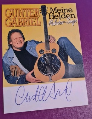 Gunter Gabriel Autogramm Karte(verstorben) 