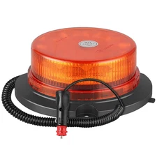 12 LED Amber Flashing Beacon Rotating Alarm Strobe Warning Light 12/24V Magnetic