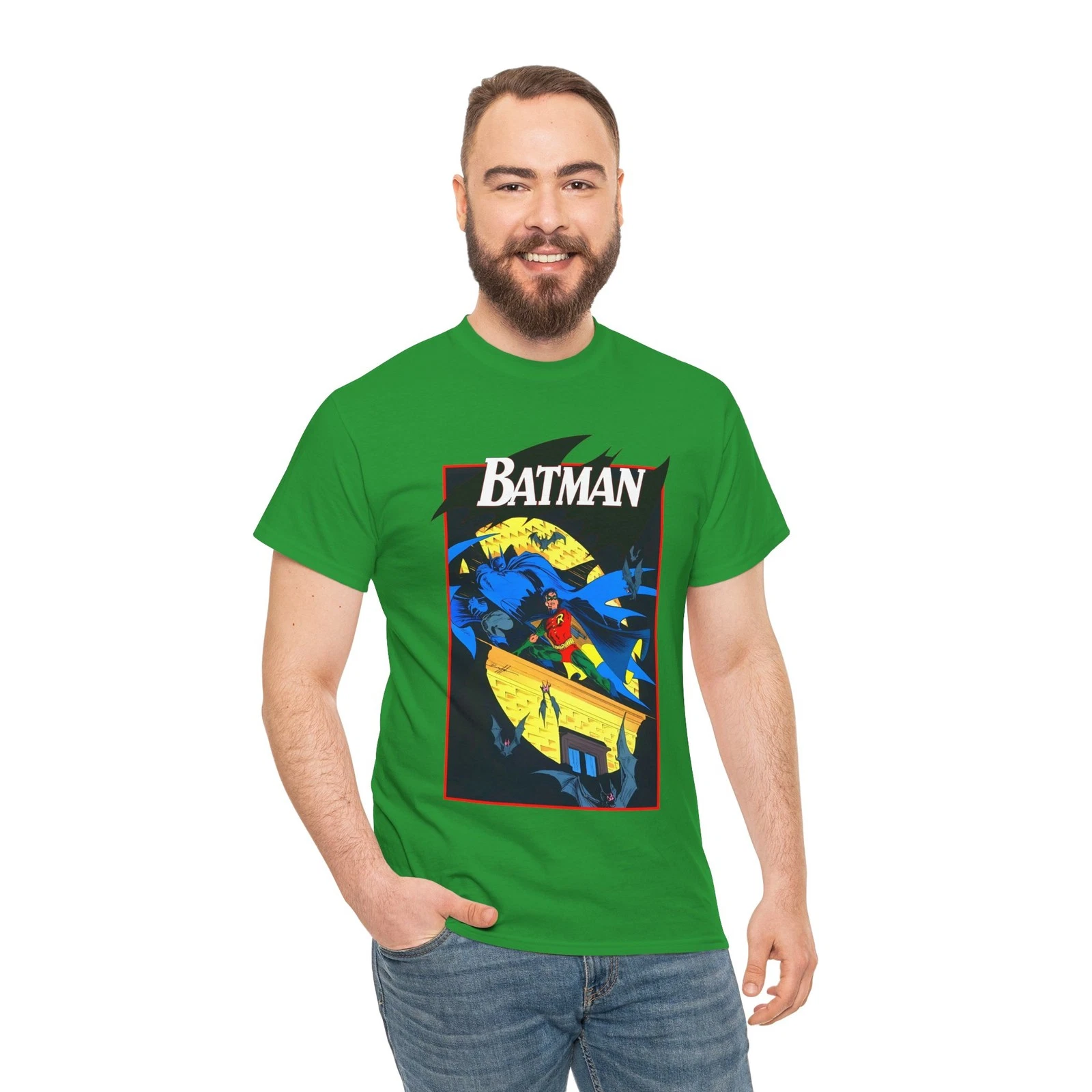 Batman & Robin T-Shirt - Norm Breyfogle Art - DC Comics - Dynamic Duo - Gotham