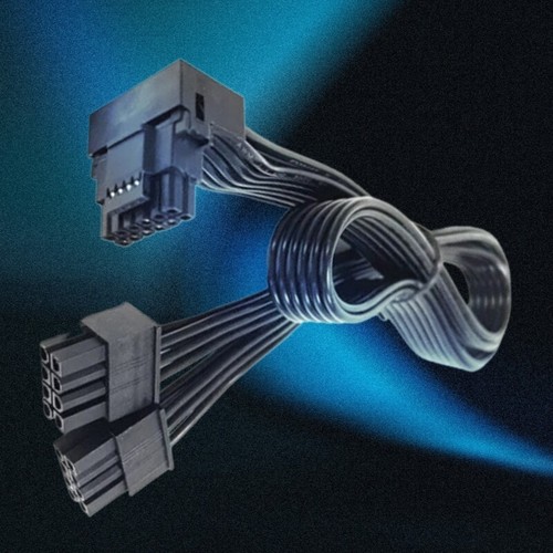 16AWG 12VHPWR PCIE5.0 2x8pin to16Pin (12+4P) Male 90° Power Extension Cable - Afbeelding 4 van 7