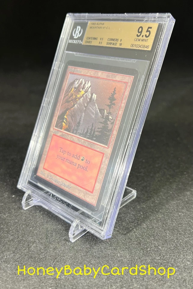 MTG Limited Edition Alpha 1993 Mountain (A) BGS 9.5 GEM MINT Old School 93/94 - Image 3 of 4
