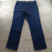 Wrangler Jeans Mens 36x30 Blue Dark Wash Cowboy Cut Slim High Rise 936NTF