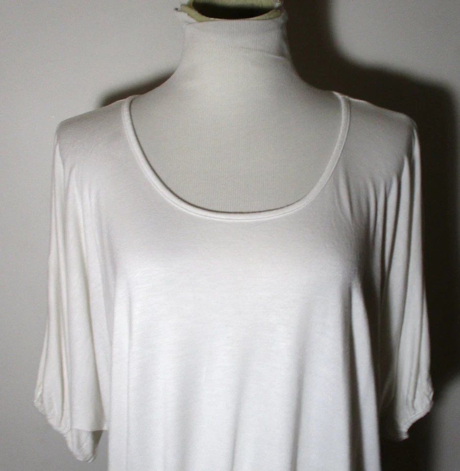EIGHT SIXTY White Rayon Stretch Top Size XL - Image 2 of 4