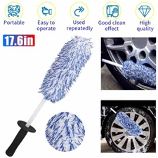 Car Wheel Brush Auto Detail Rims Tire Seat Engine Wash Cleaning Kit Tool 17" US