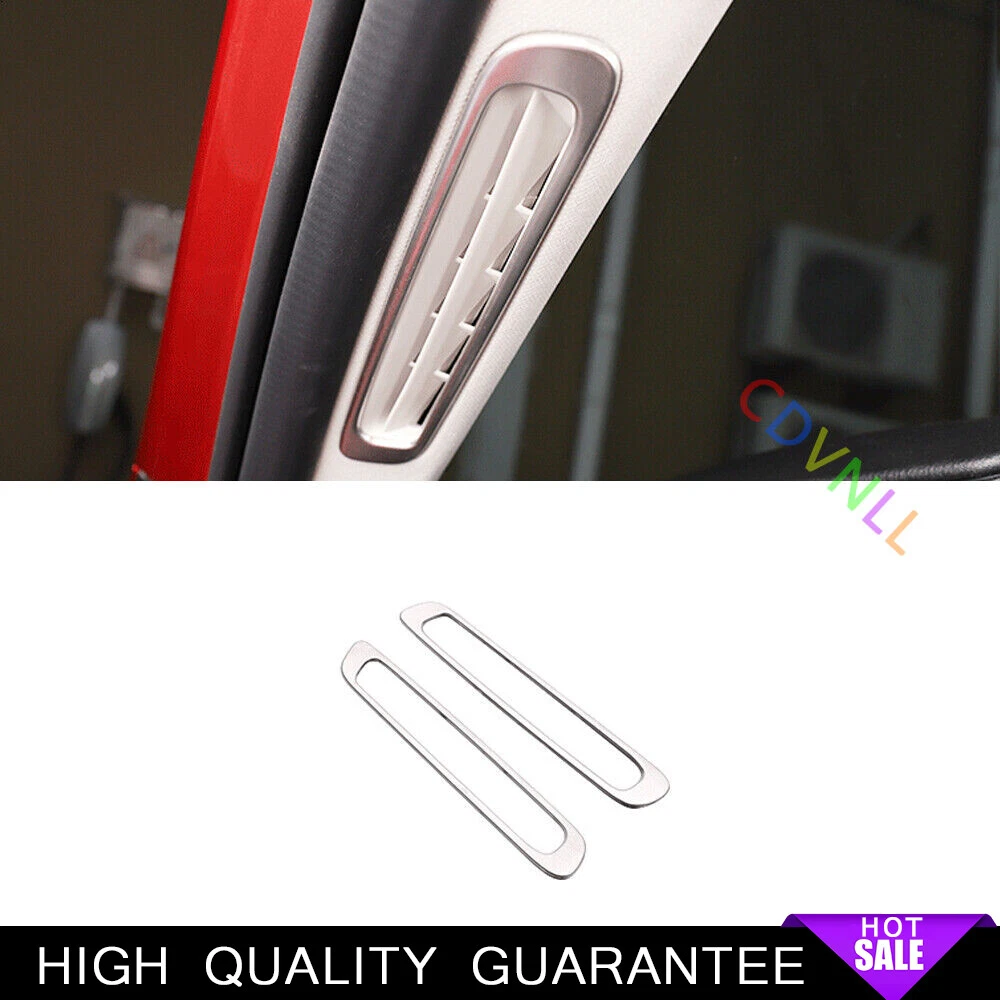A Pillar Vent Air Outlet Frame Trim Fit For Mazda 3 Axela 2020-2021 Silver Steel